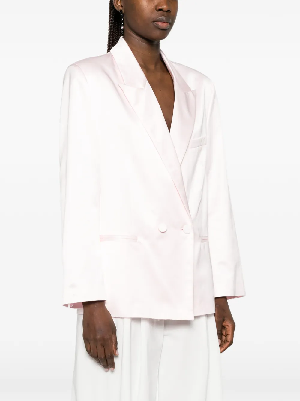 Forte Blazer met dubbele rij knopen Roze