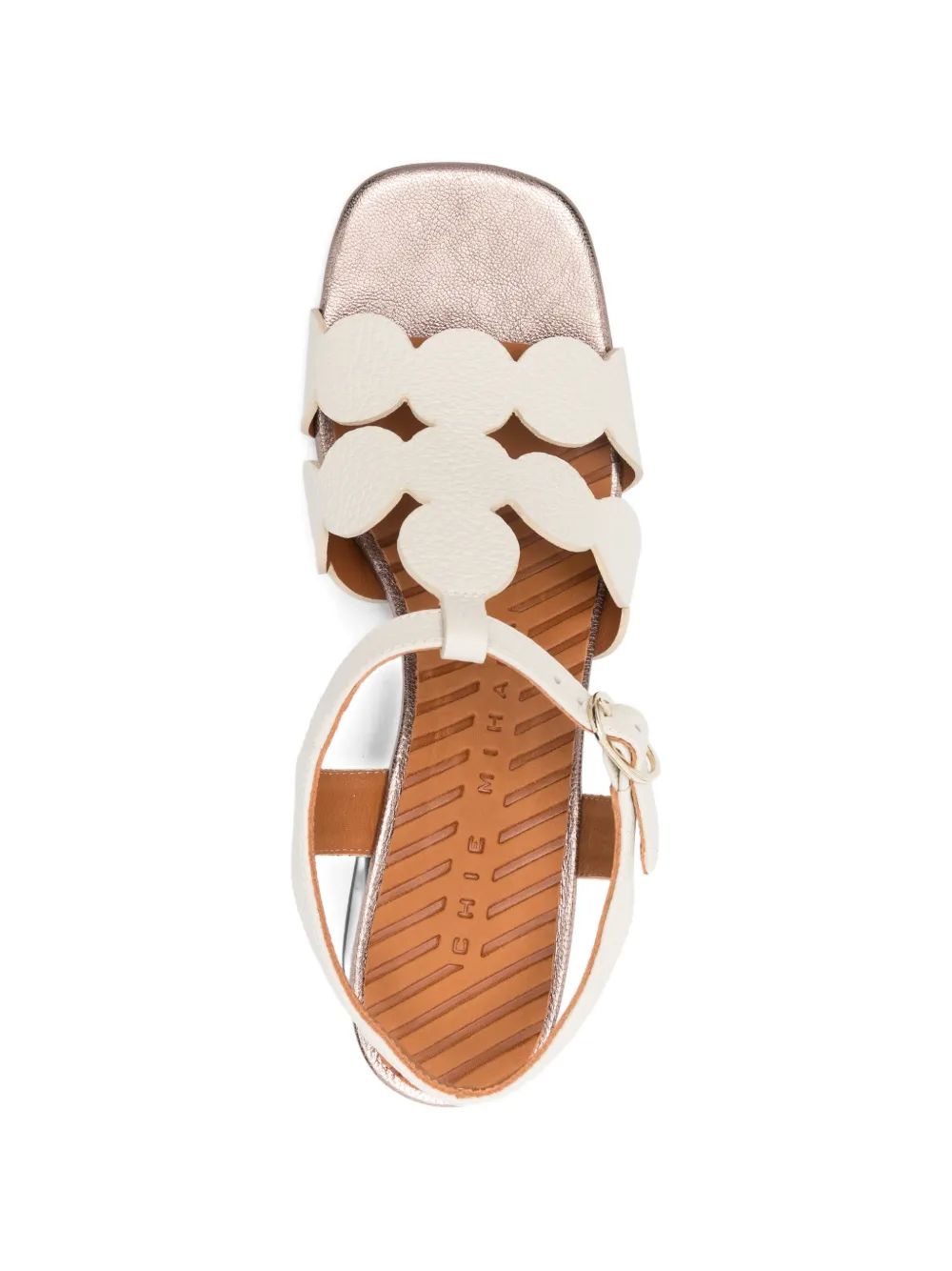 Chie Mihara Linaza gewelfde sandalen Wit