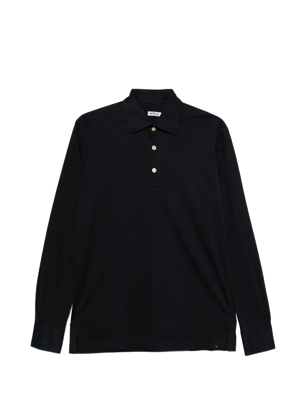 Kiton Positano long-sleeve polo shirt - Nero