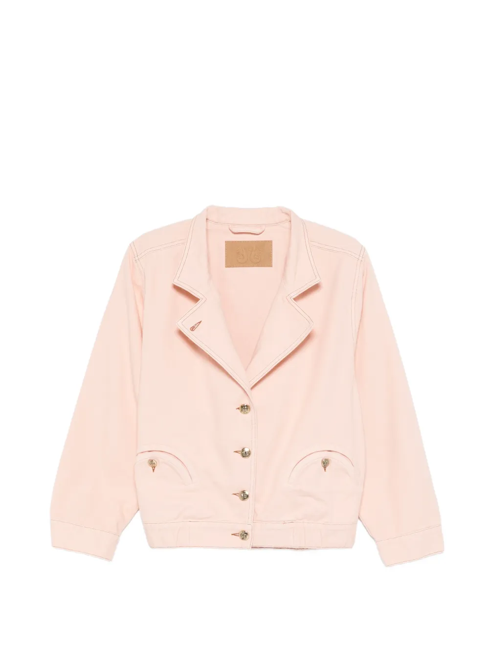 Blazé Milano topstitched button coat - Rosa