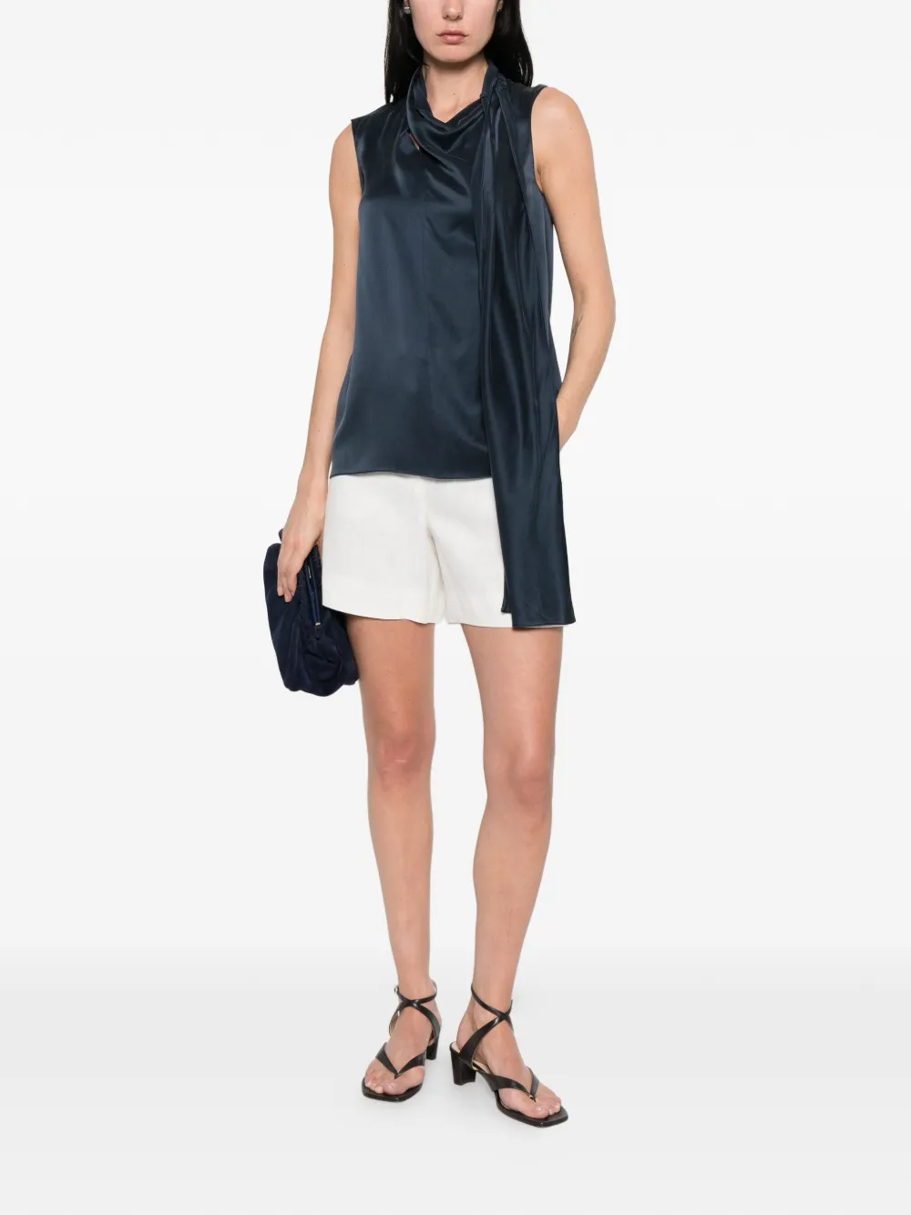  's Max Mara Top Smmdry Drapeado - Azul 