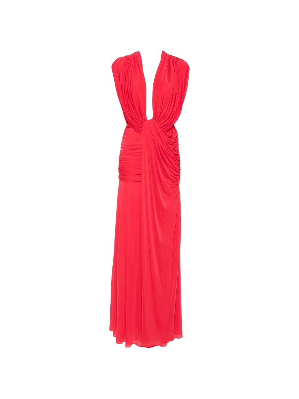 Christopher Esber Ripple ruched draped maxi dress - Rosso