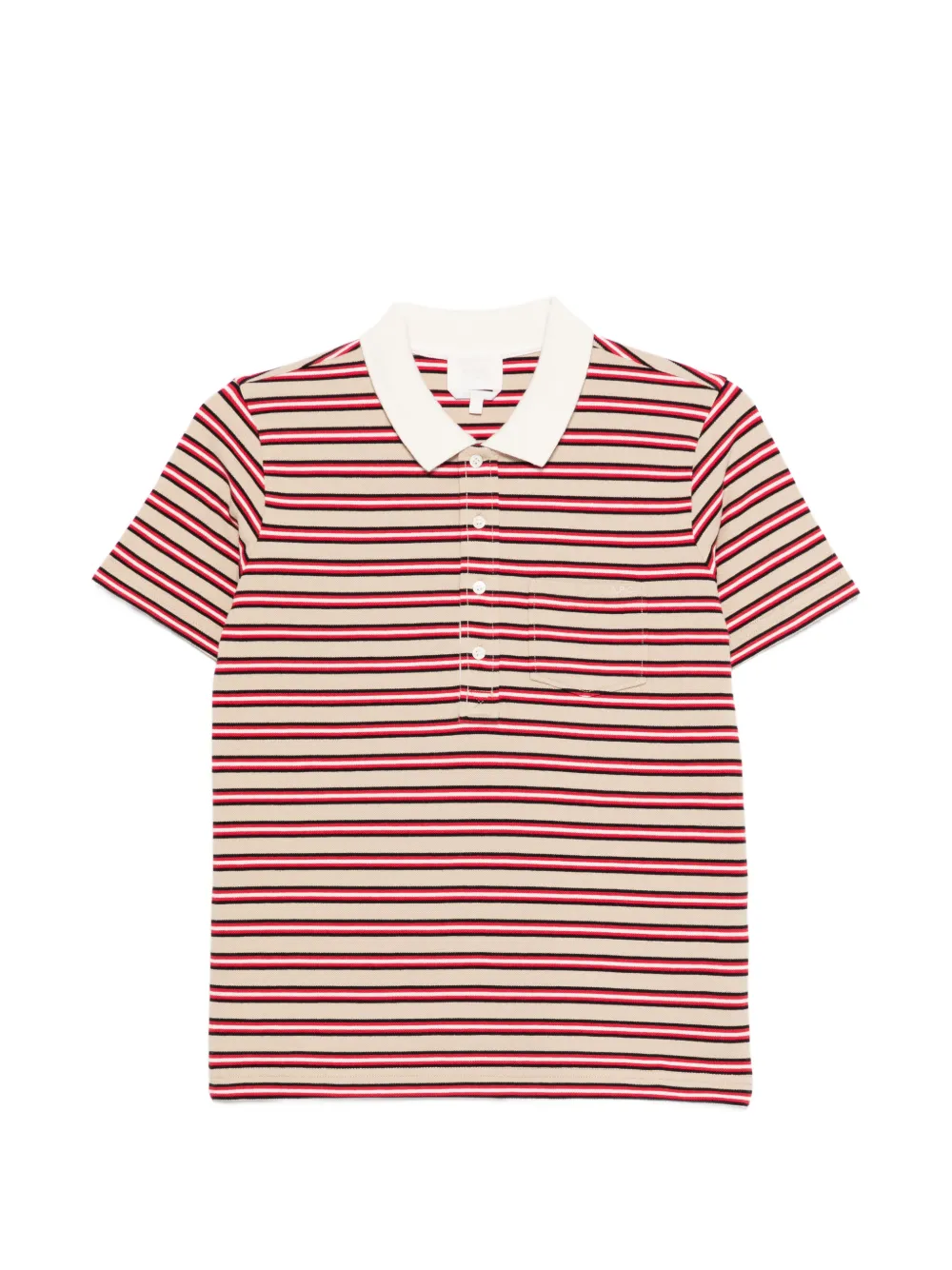 A.P.C. striped collared polo shirt - Toni neutri