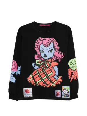 chopova lowena 花柄Tシャツ L Chopova Lowena(チョポヴァロウェナ) 半袖メッシュカットソー ホワイト
