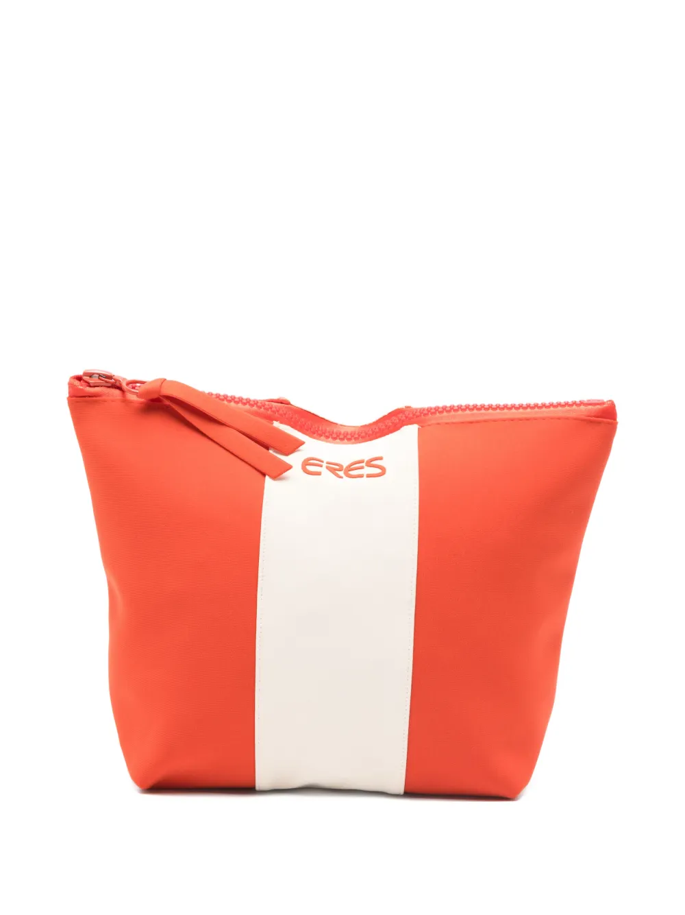 ERES stripe zip beach pouch - Arancione