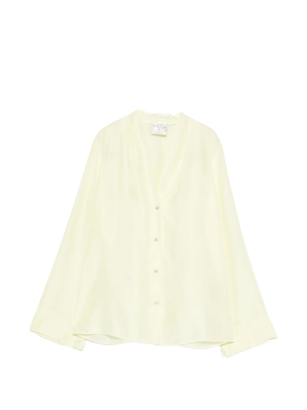 Forte Forte V-neck long-sleeves shirt - Yellow