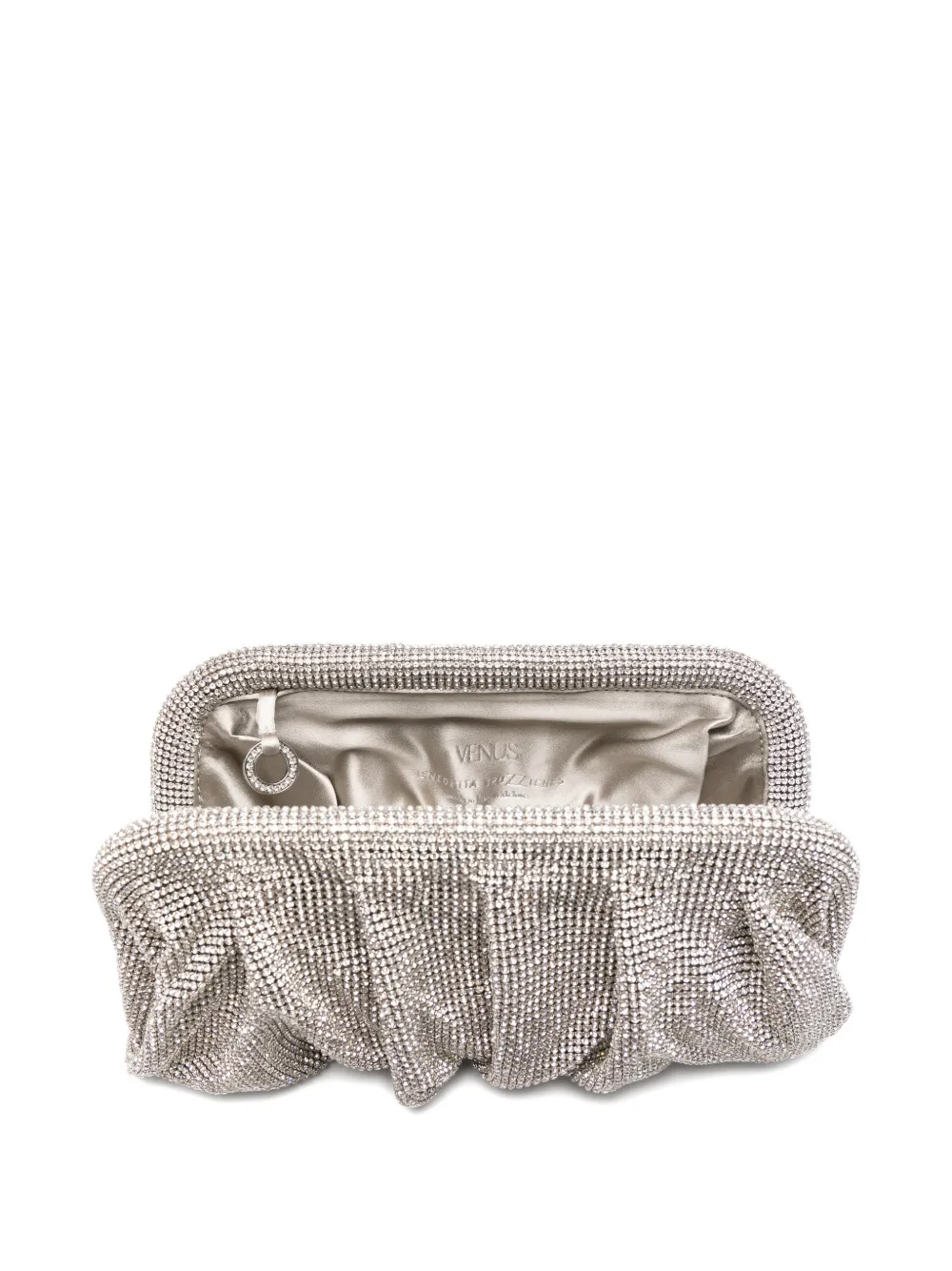 Benedetta Bruzziches Clutch verfraaid met kristallen Zilver