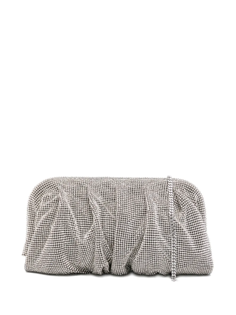 Benedetta Bruzziches crystal-embellished clutch bag - Argento
