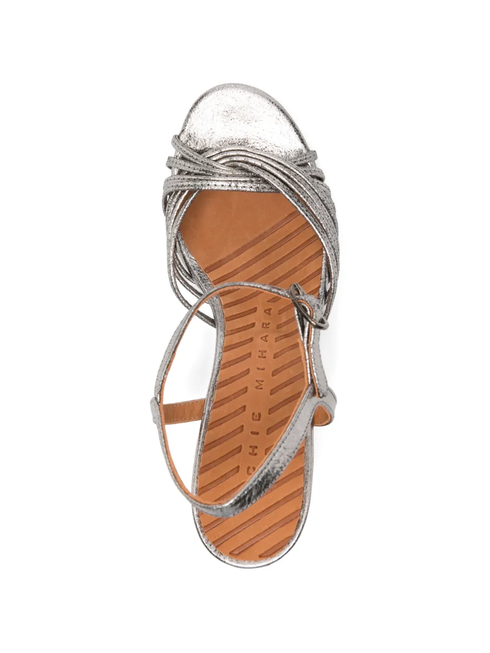 Chie Mihara Metallic sandalen met bandje Zilver