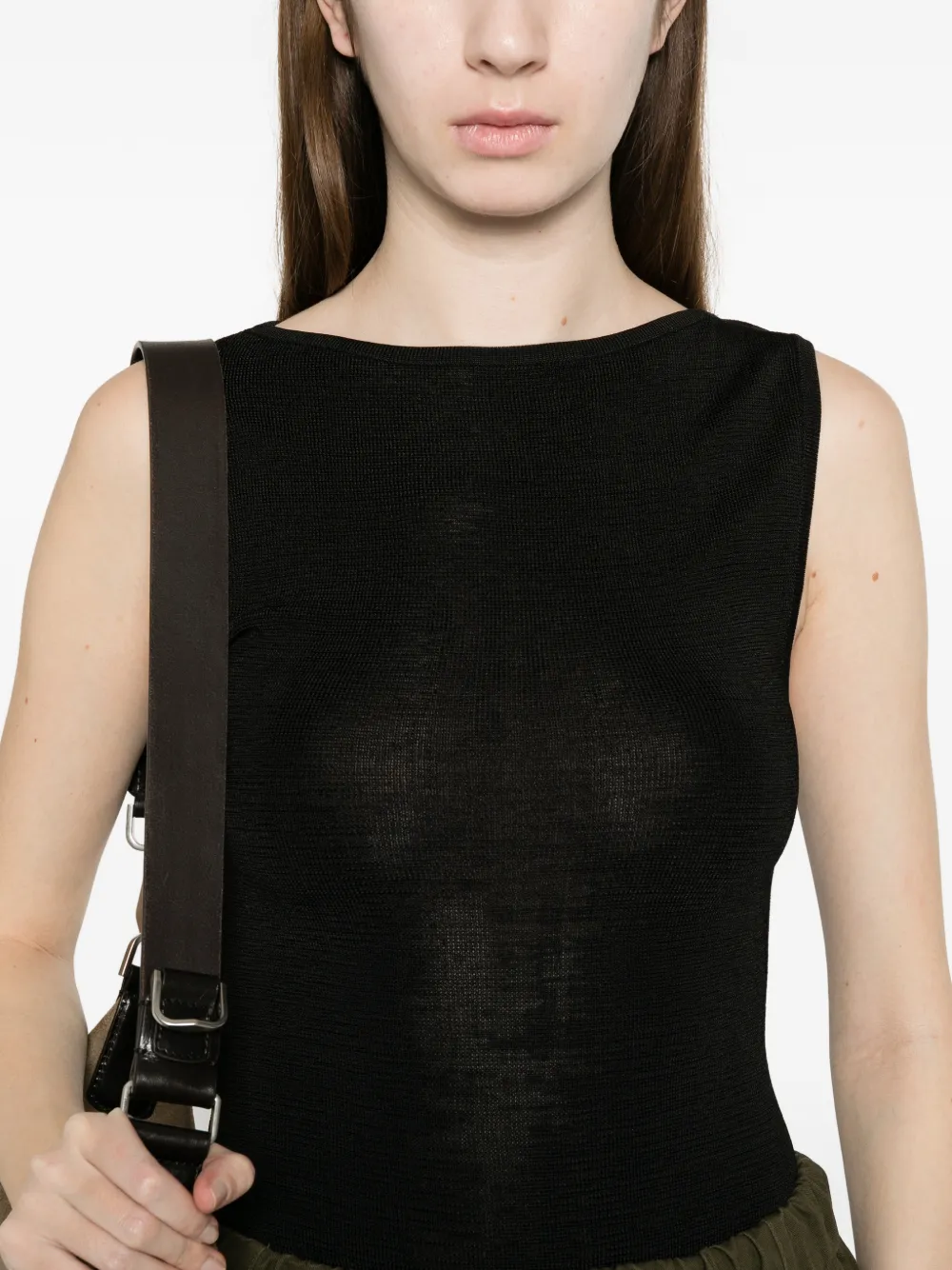 ENTIRE STUDIOS Mouwloze tanktop Zwart