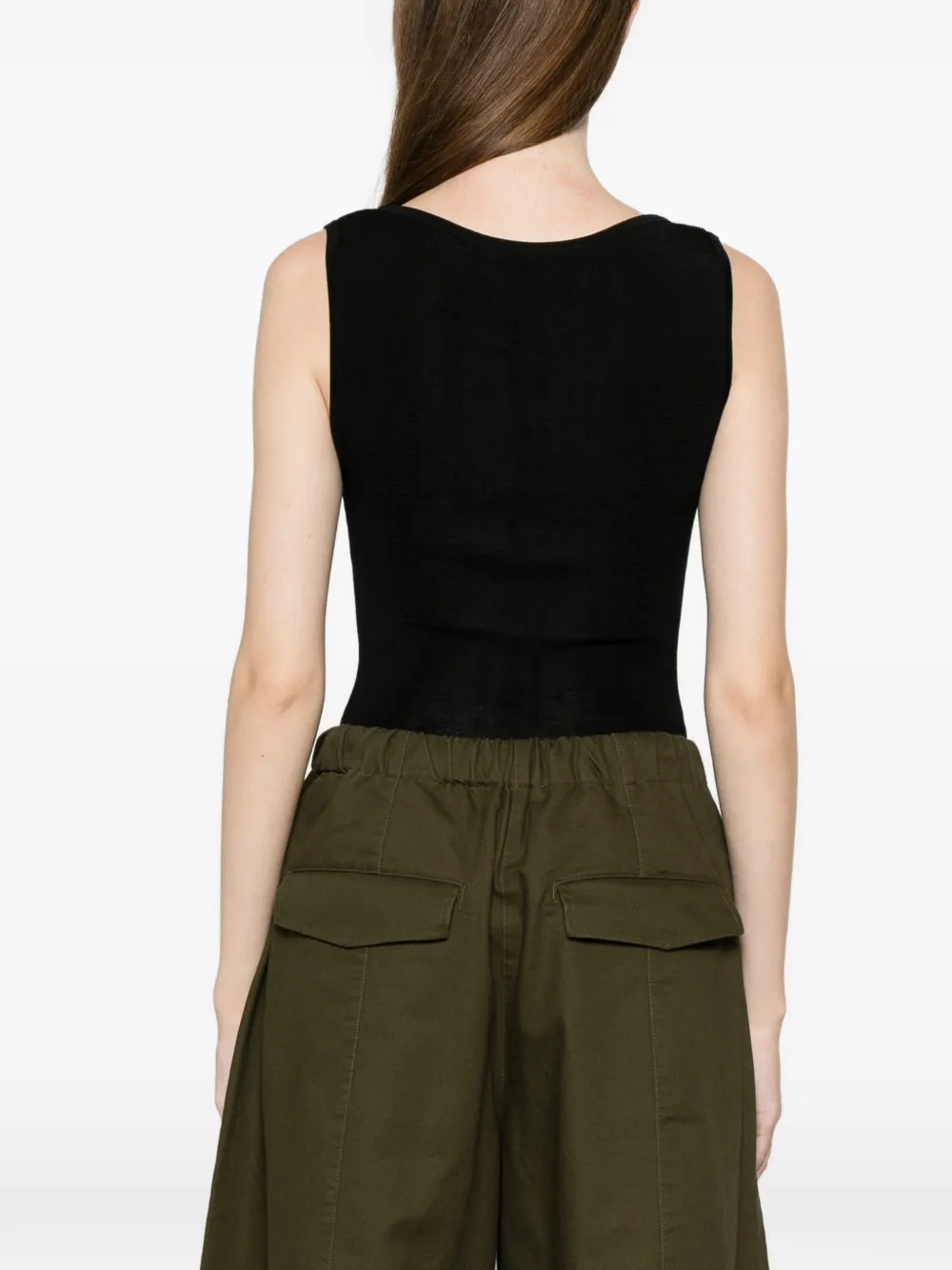 ENTIRE STUDIOS Mouwloze tanktop Zwart