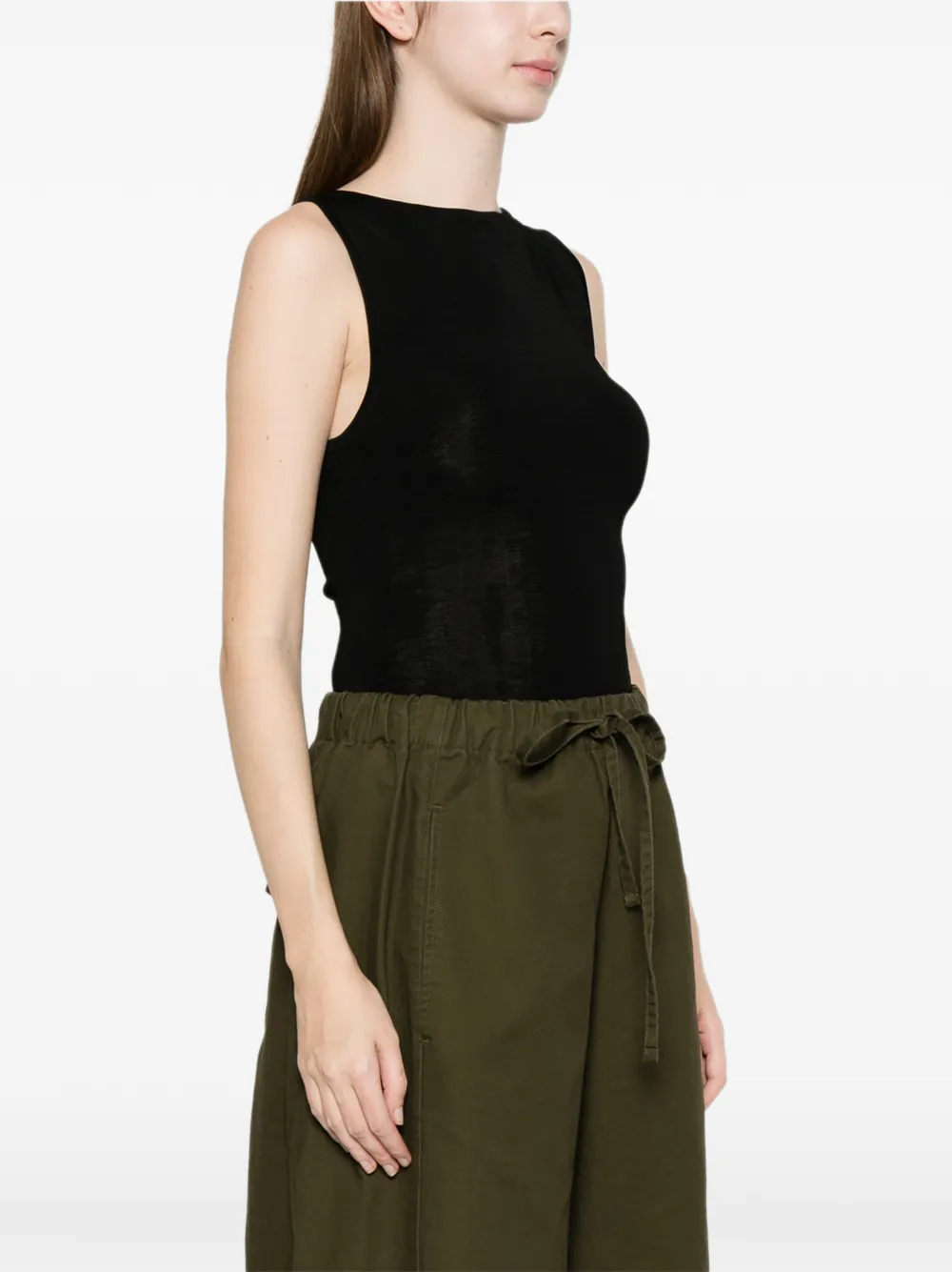  Entire Studios Round-neck Sleeveless Tank Top - Black 