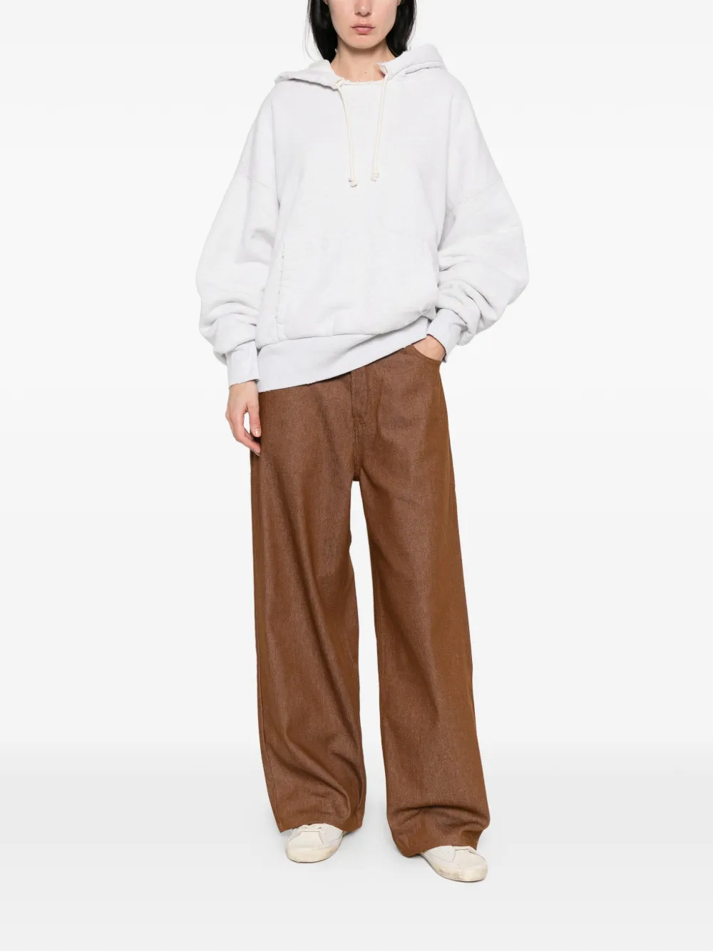 Golden Goose Star ruimvallende hoodie met trekkoord Grijs