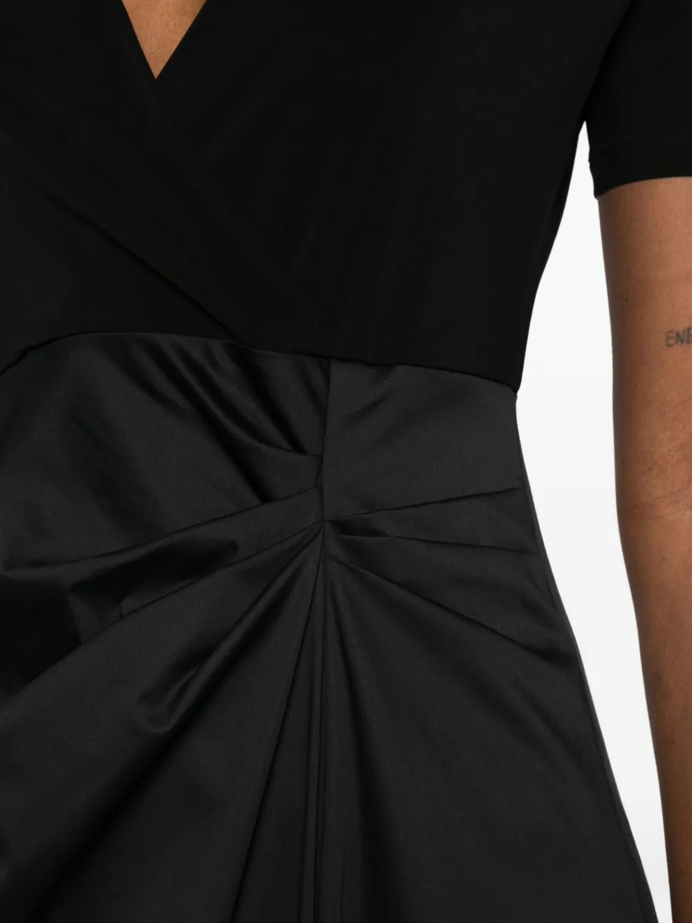 Max Mara Fluwelen geknoopte jurk Zwart