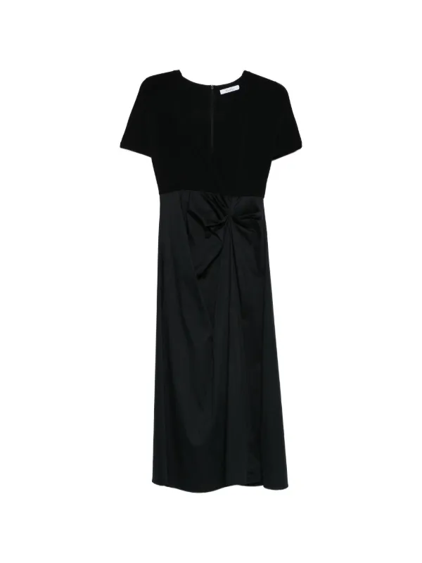 Max Mara Velvet Knot Dress in Black