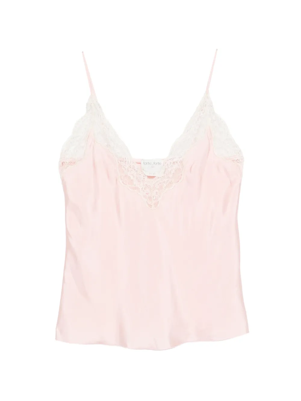 Forte Forte lace-trim top - Rosa