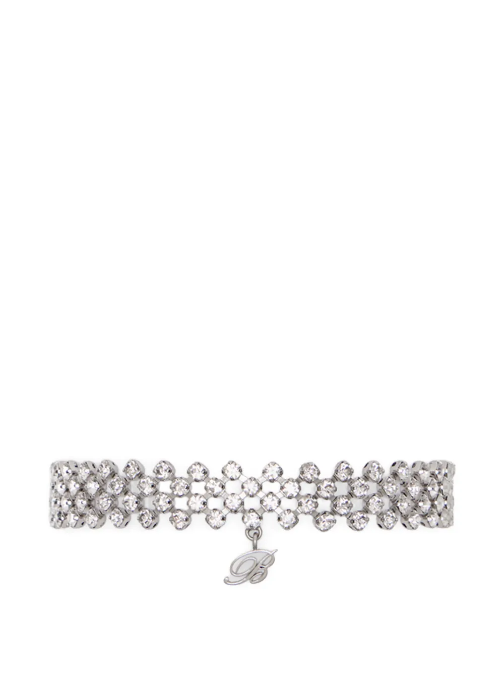 Blumarine logo-pendant choker necklace - Argento