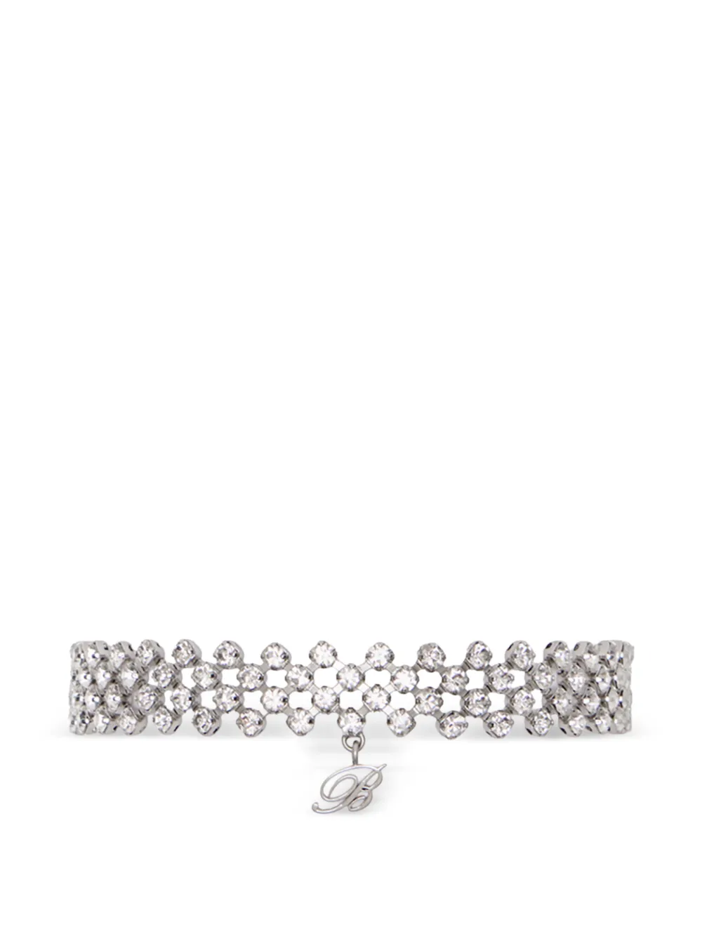 Blumarine logo-pendant choker necklace - Argento