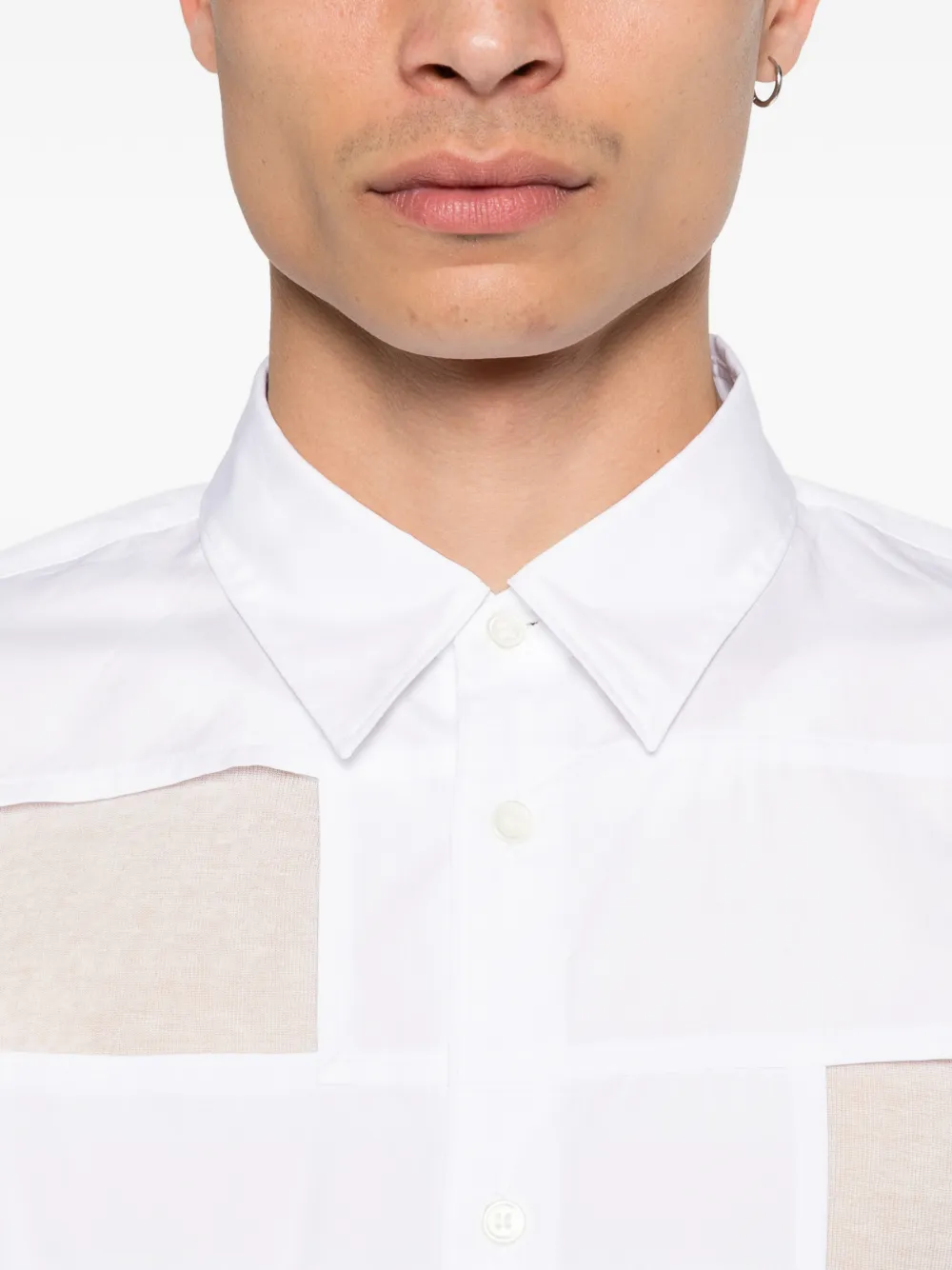 Comme des Garçons Homme Plus Overhemd met uitgesneden details Wit