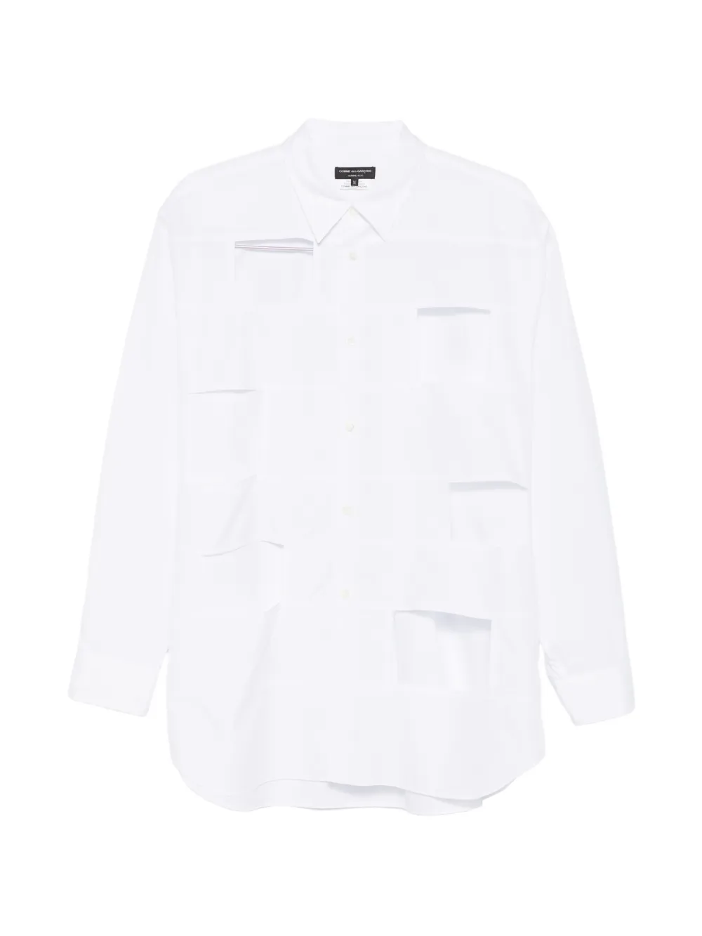 Comme des Garçons Homme Plus cut-out-design shirt - Bianco