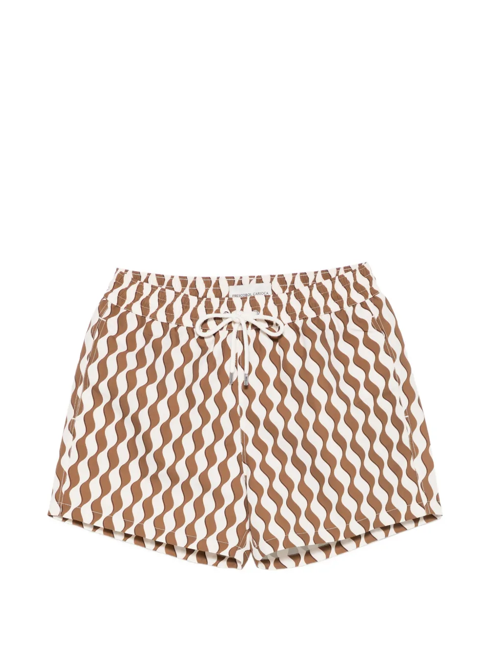 Frescobol Carioca Rio wave-print swim shorts - Braun