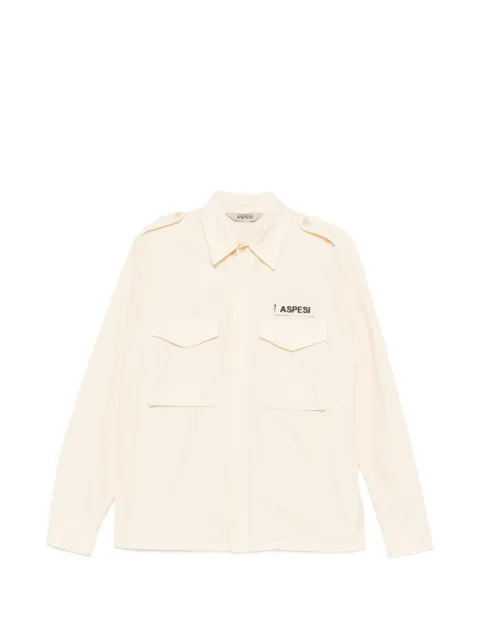 ASPESI logo-patch epaulette shirt
