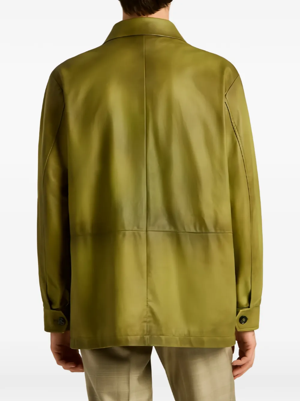 Kiton Shirtjack met knoopsluiting Groen