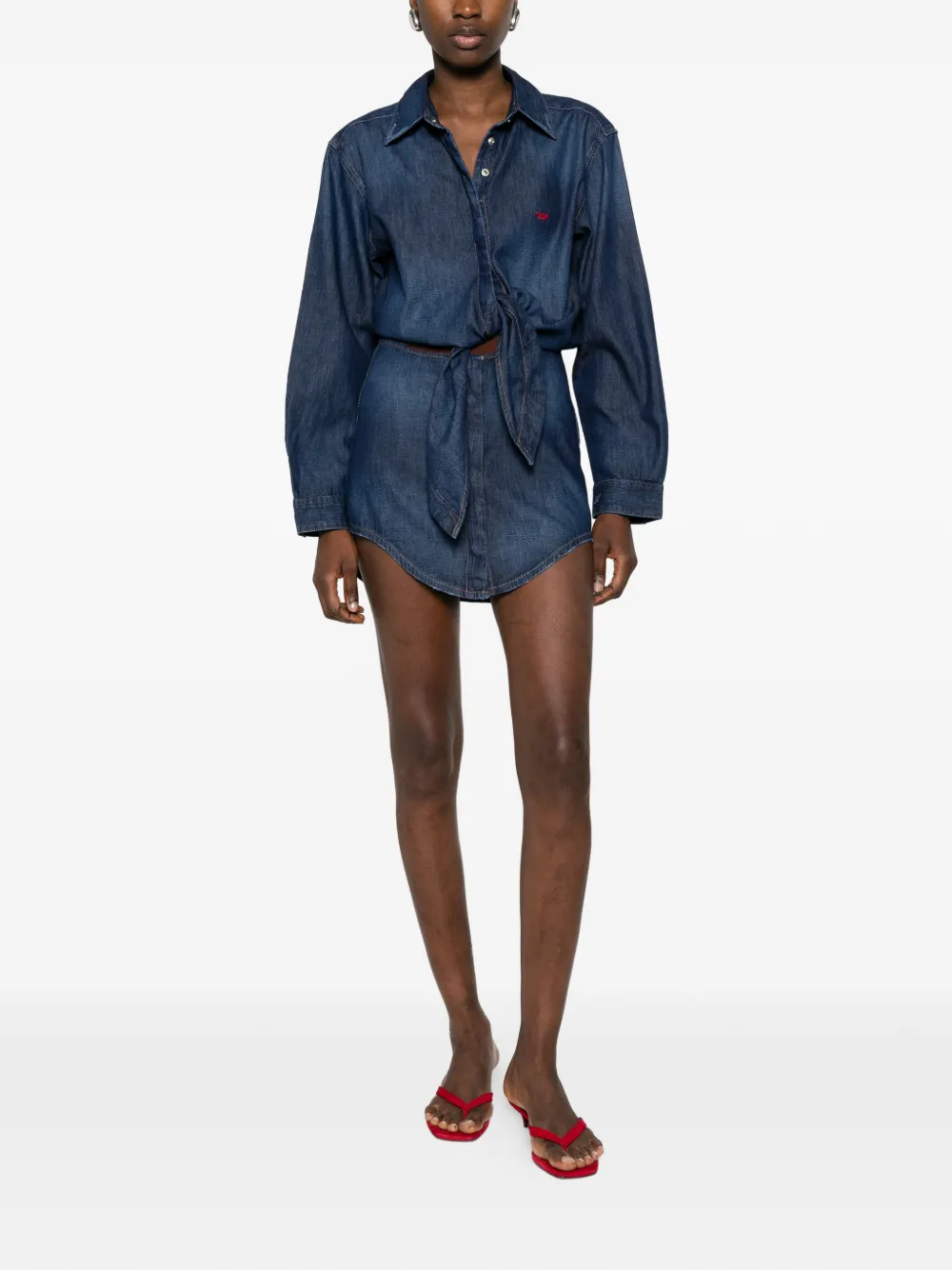 Diesel Jurk met gestrikte voorkant Blauw
