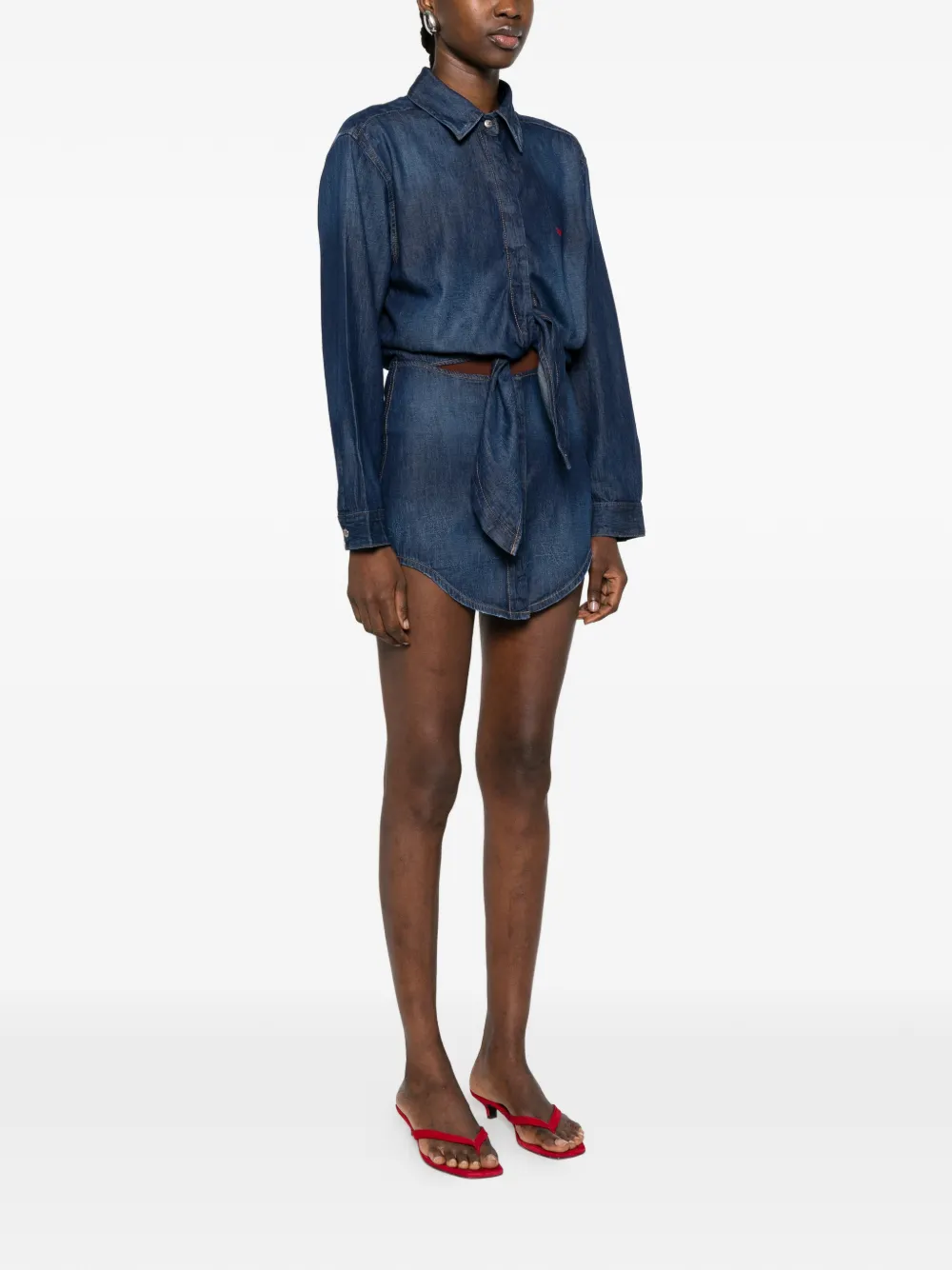 Diesel Jurk met gestrikte voorkant Blauw