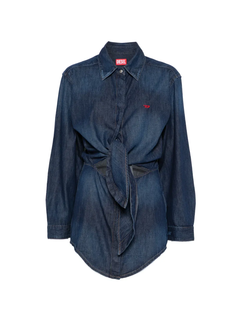 Diesel tie-front dress - Blue