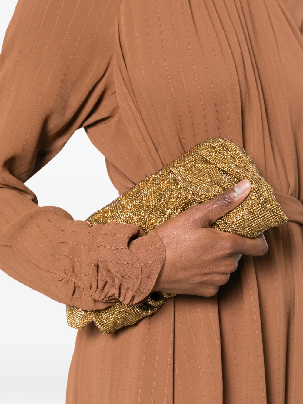 Benedetta Bruzziches Shopper met kristallen ketting Goud