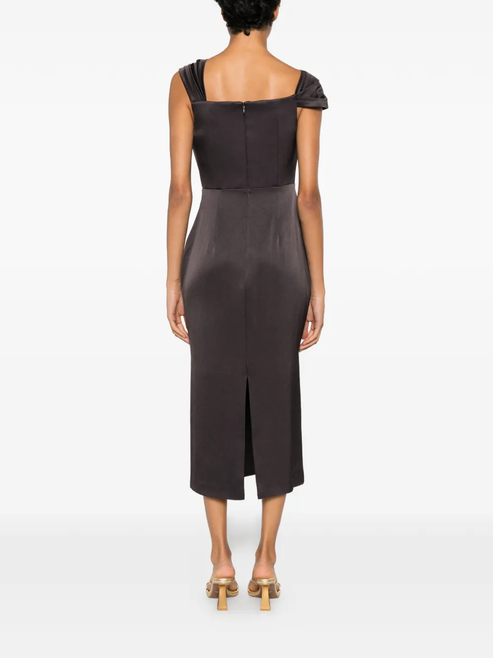 Alex Perry Midi-jurk met V-hals Grijs