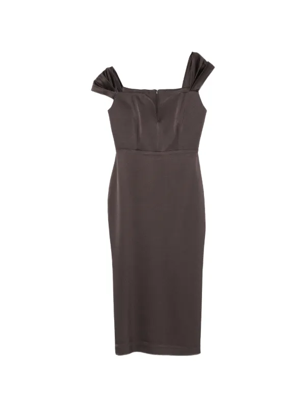 Alex Perry V-neck Midi Dress in Grey