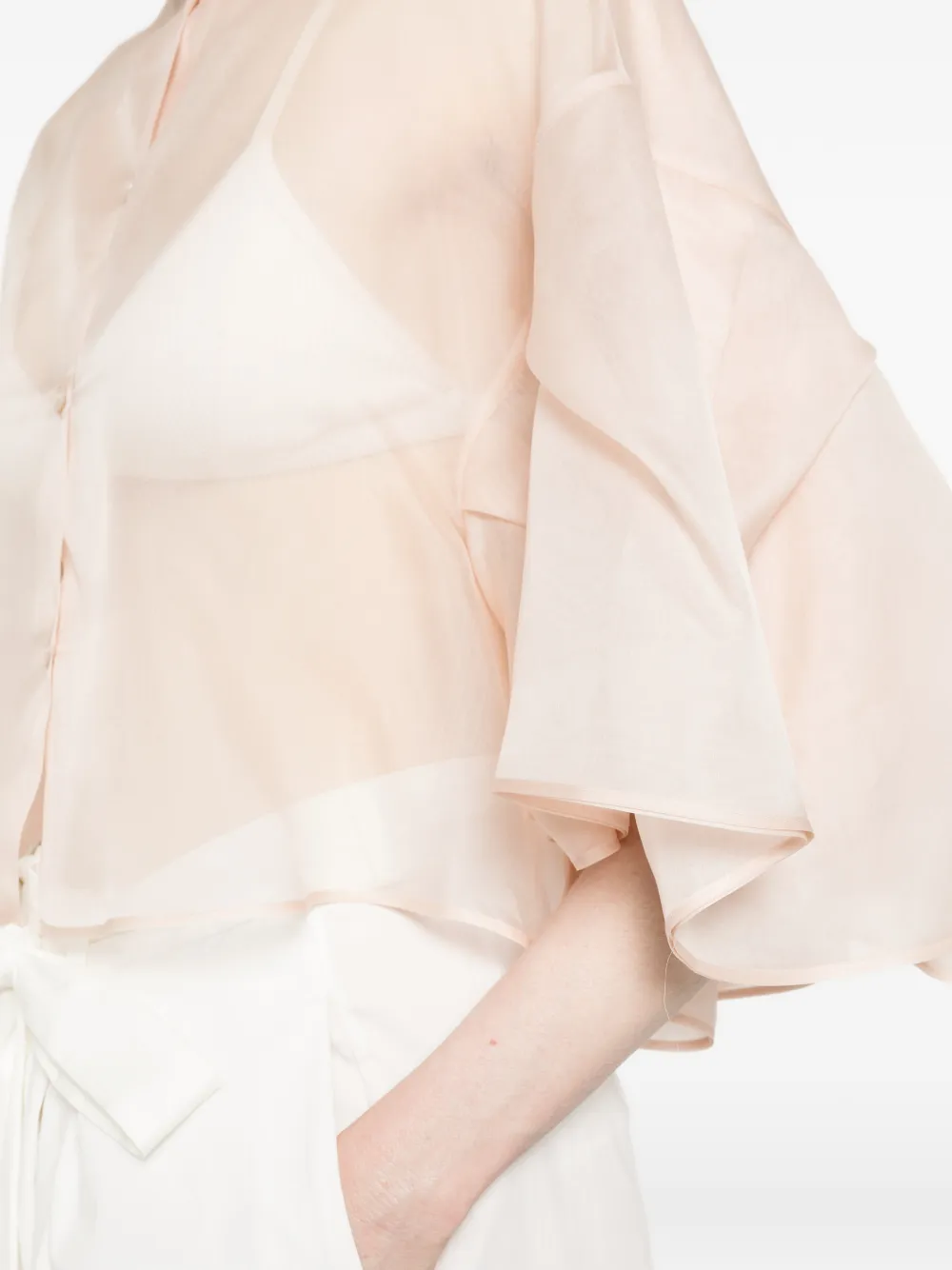 Max Mara Donna flared cape Roze