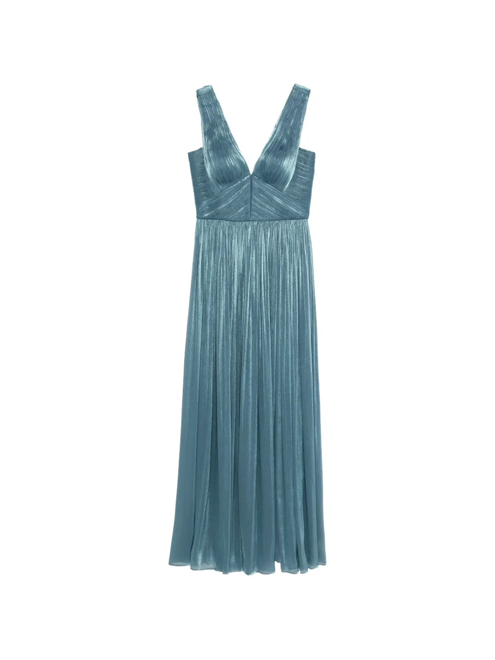 Costarellos V-neck pleated dress - Blu