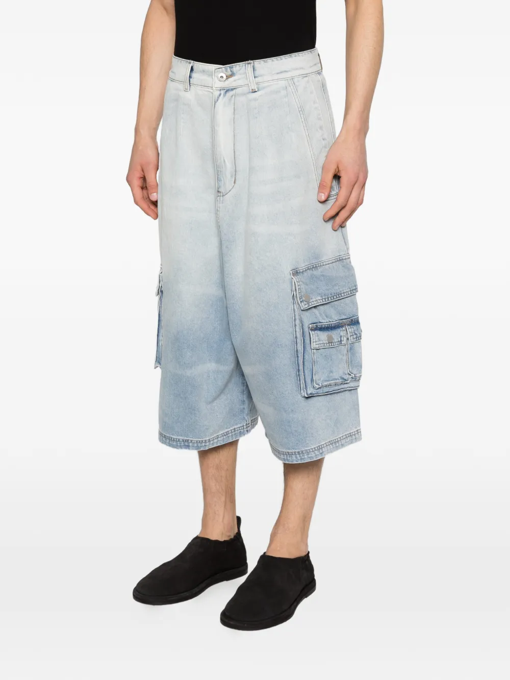  Feng Chen Wang Cargo-pockets Shorts - Blue 