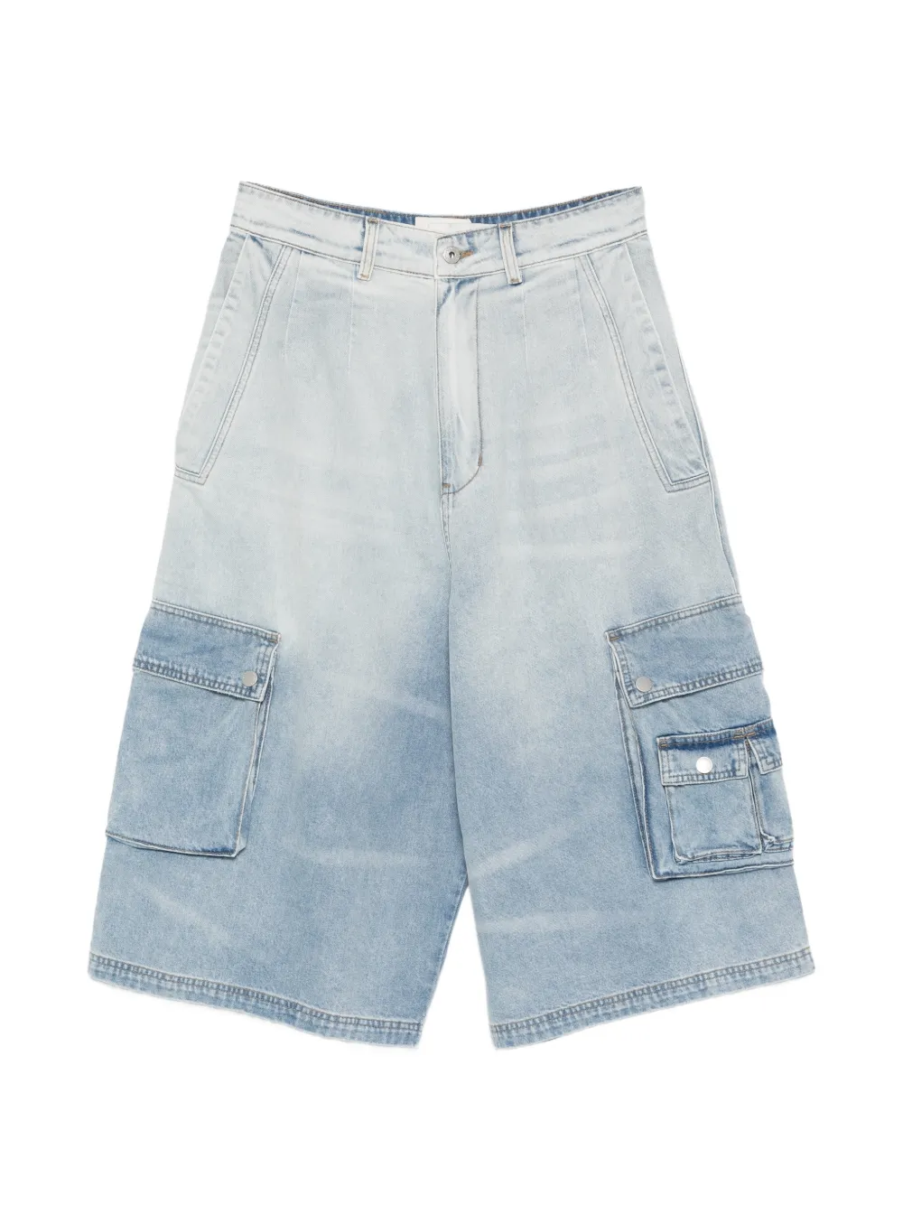 Feng Chen Wang cargo-pockets shorts - Blau