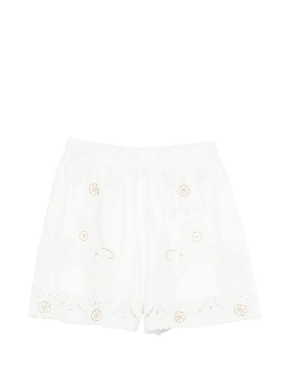 Forte Broderie anglaise shorts Wit