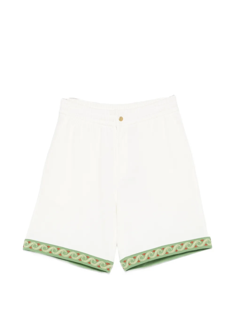 Drôle De Monsieur embroidered-trim shorts - Nude