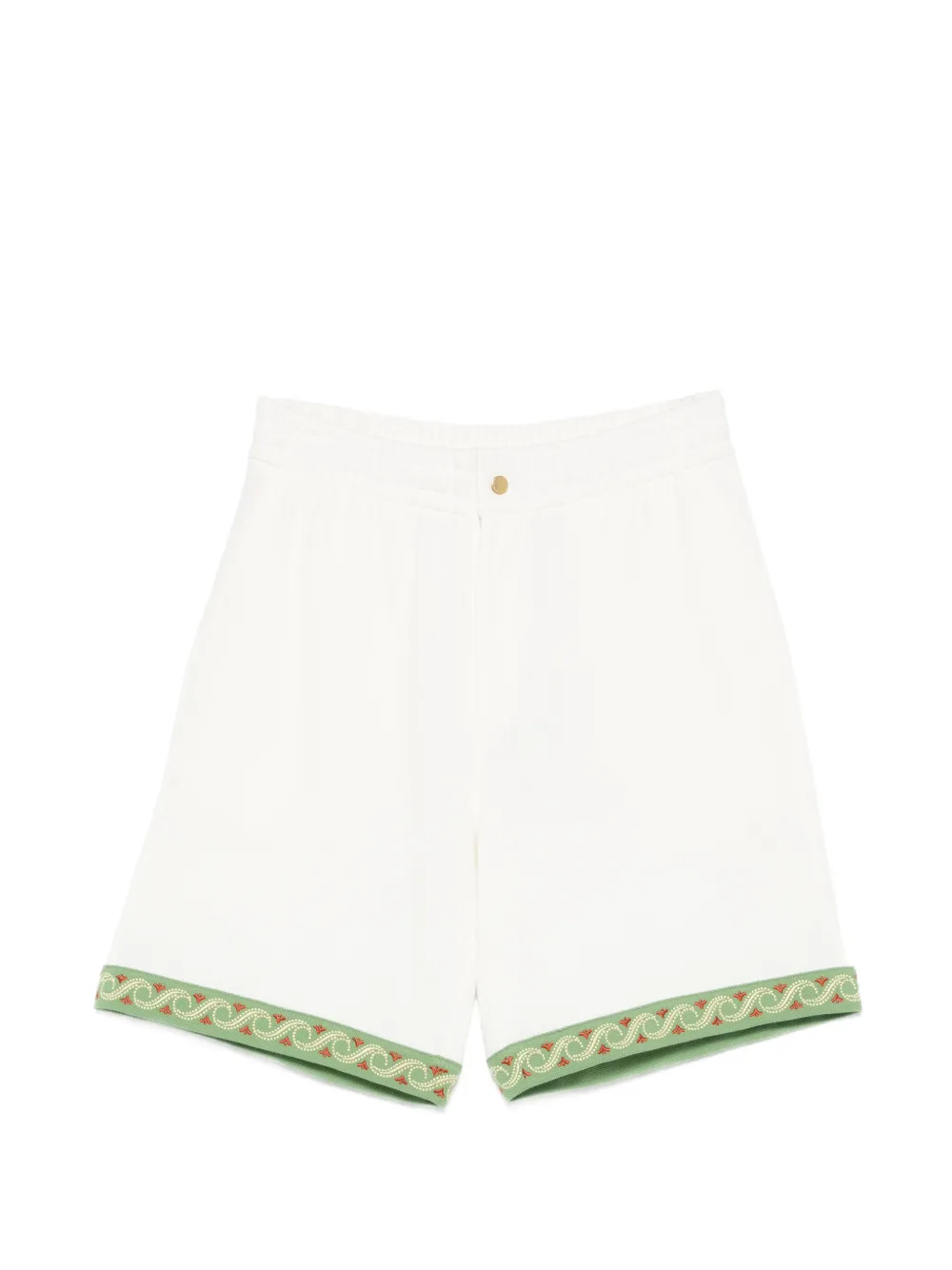 Drôle De Monsieur embroidered-trim shorts - Toni neutri
