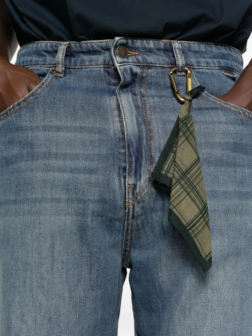 DARKPARK Jeans met franje Blauw