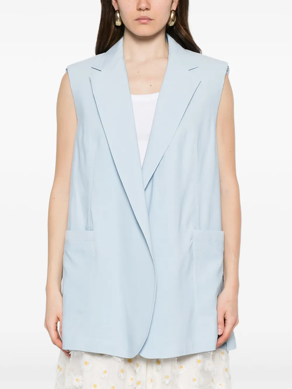 Sportmax Spxmaggio oversized bodywarmer Blauw