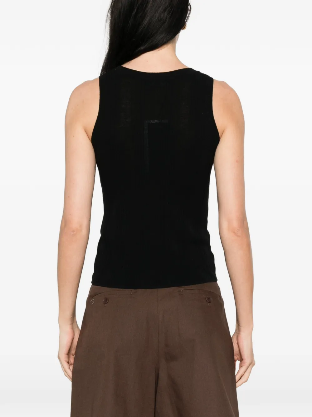 Weekend Max Mara Geribbelde top Zwart
