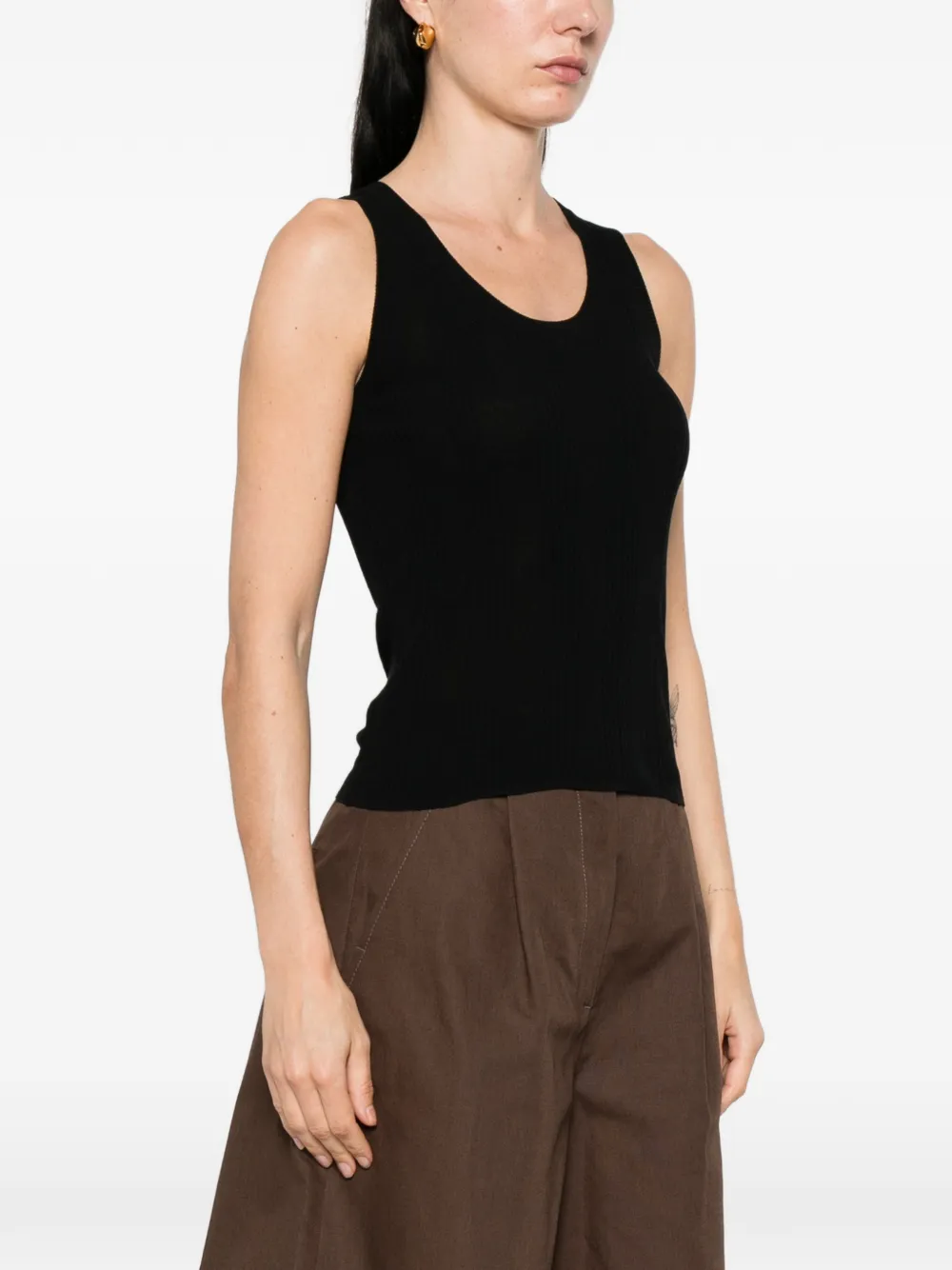  Weekend Max Mara Ribbed Top - Black 