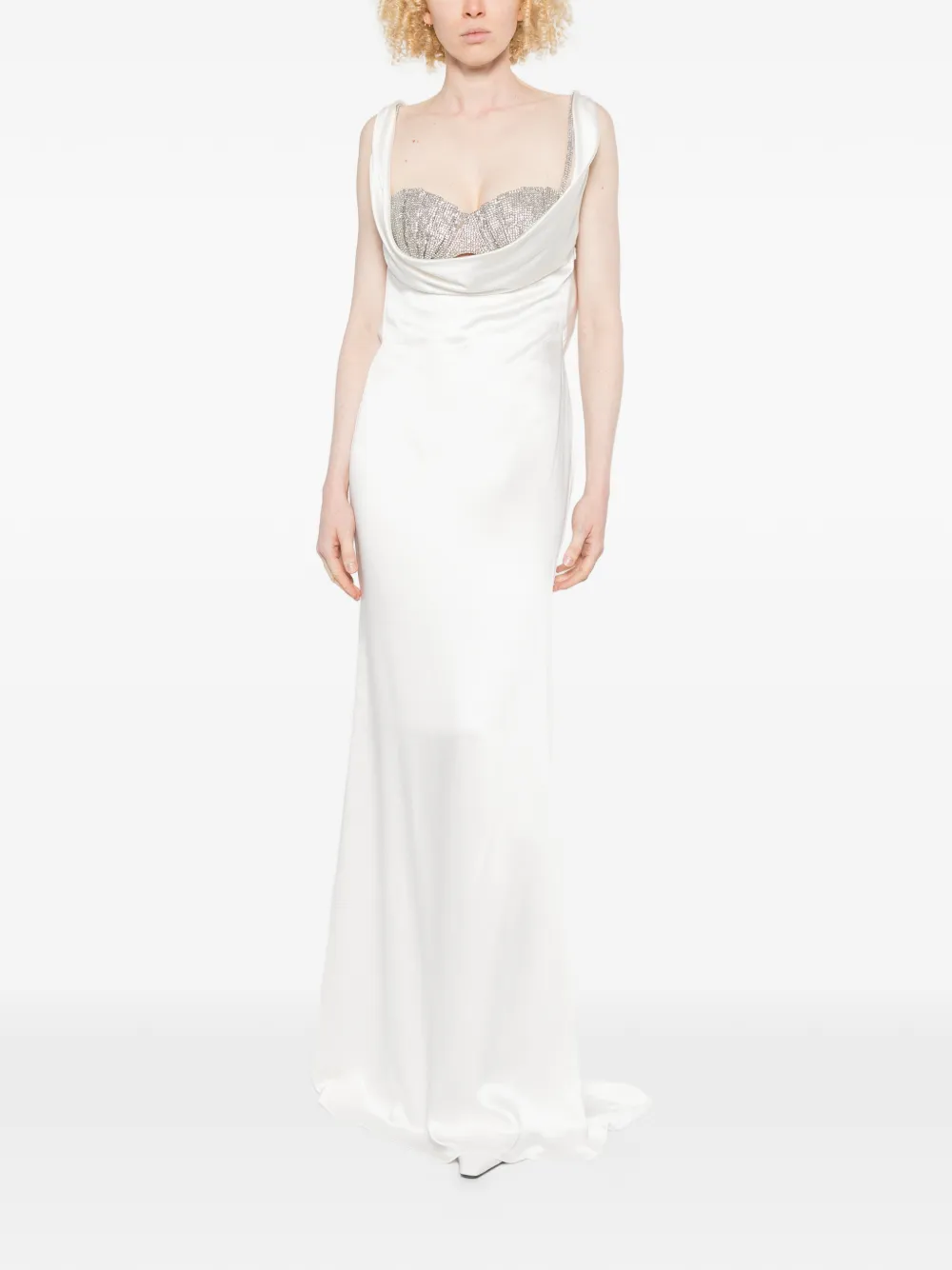  Giuseppe Di Morabito Embellished Maxi Dress - White 