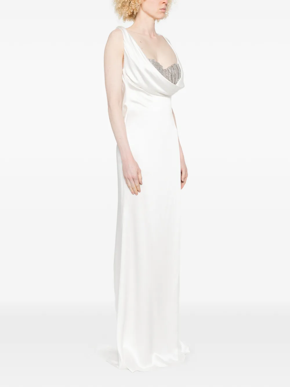  Giuseppe Di Morabito Embellished Maxi Dress - White 