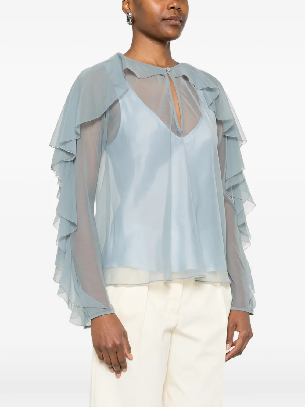  Forte Forte Layered Blouse - Blue 