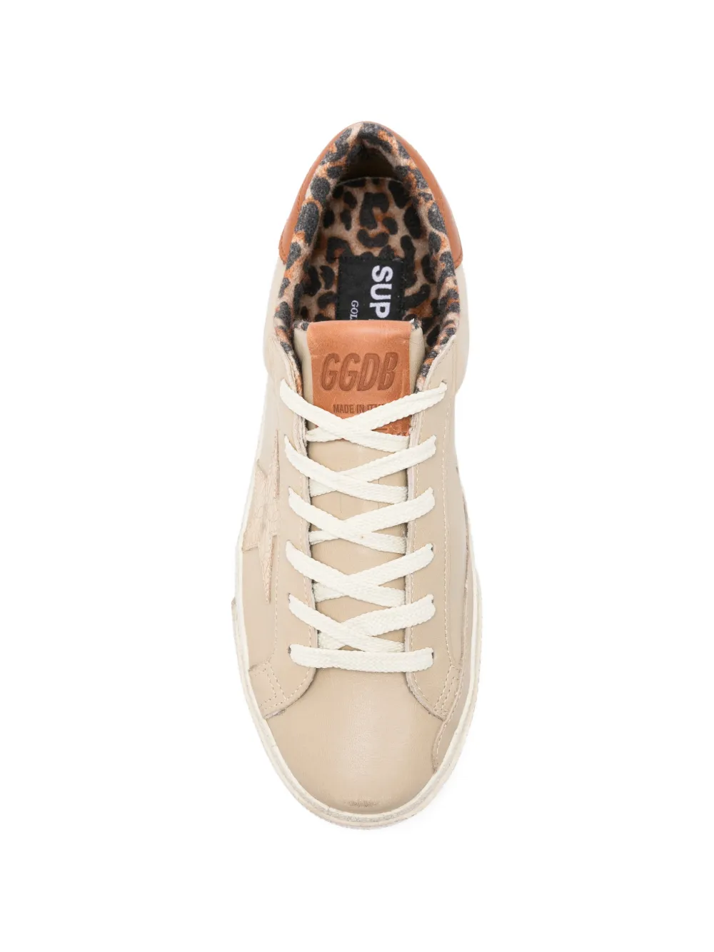 Golden Goose Super-Star animal-print sneakers Beige