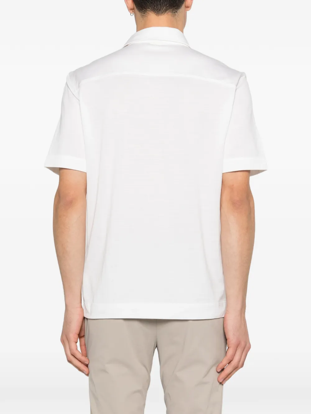 Zegna Poloshirt met knopen en kraag Wit