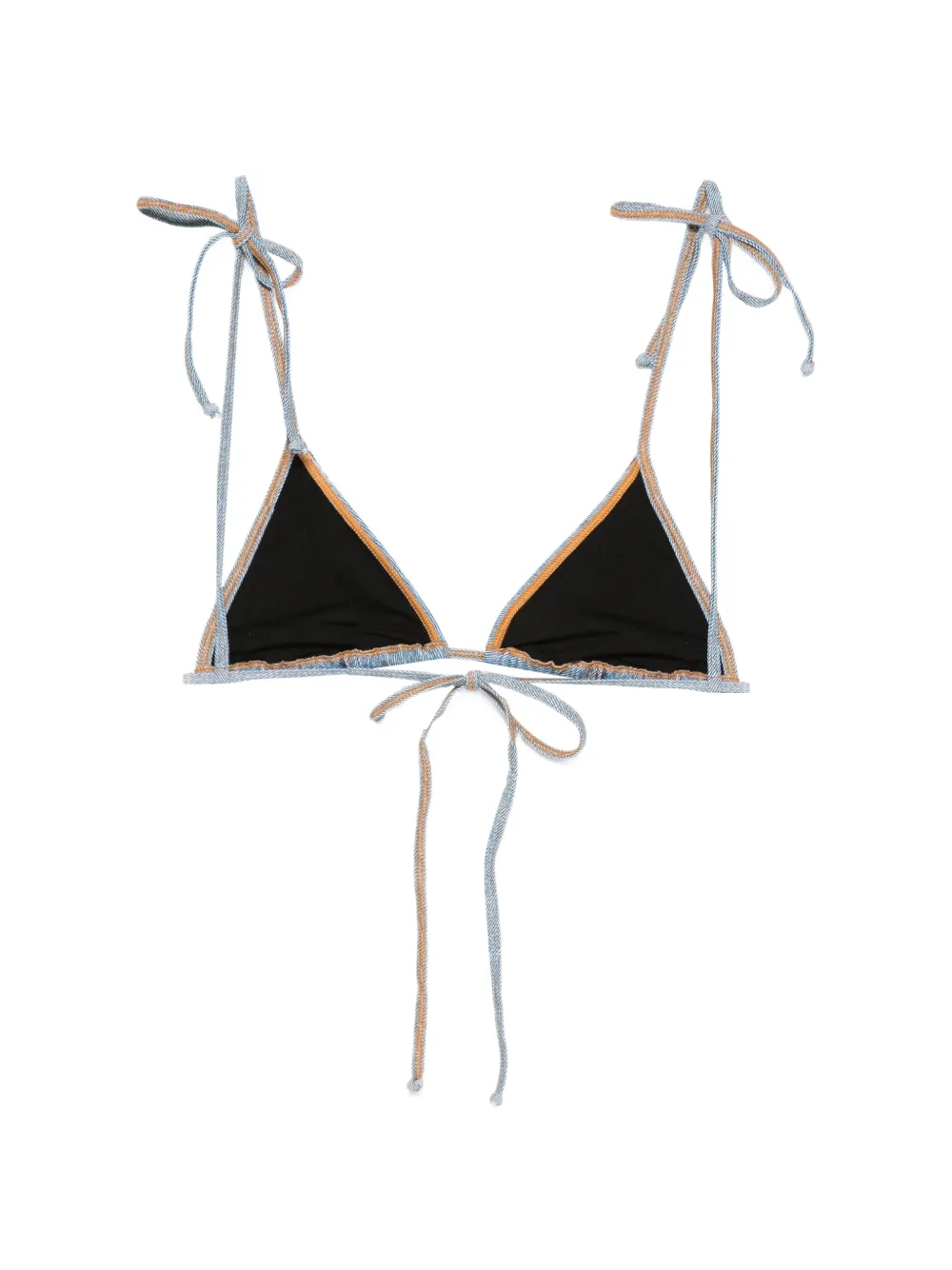  Diesel Tie Detail Triangle Bikini Top - Blue 